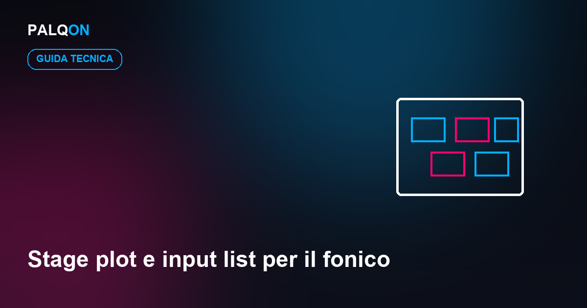 Stage plot e input list per il fonico